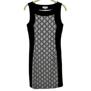EUC Women’s Calvin Klein Black & White Bodycon Dress Size 4